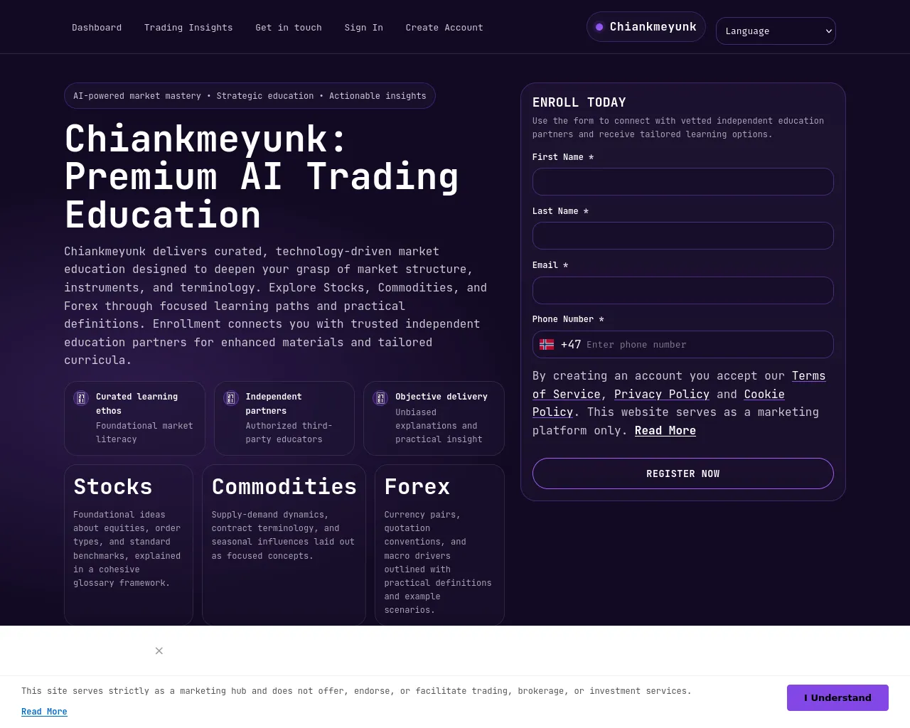 Screenshot of chiankmeyunkplatform.click