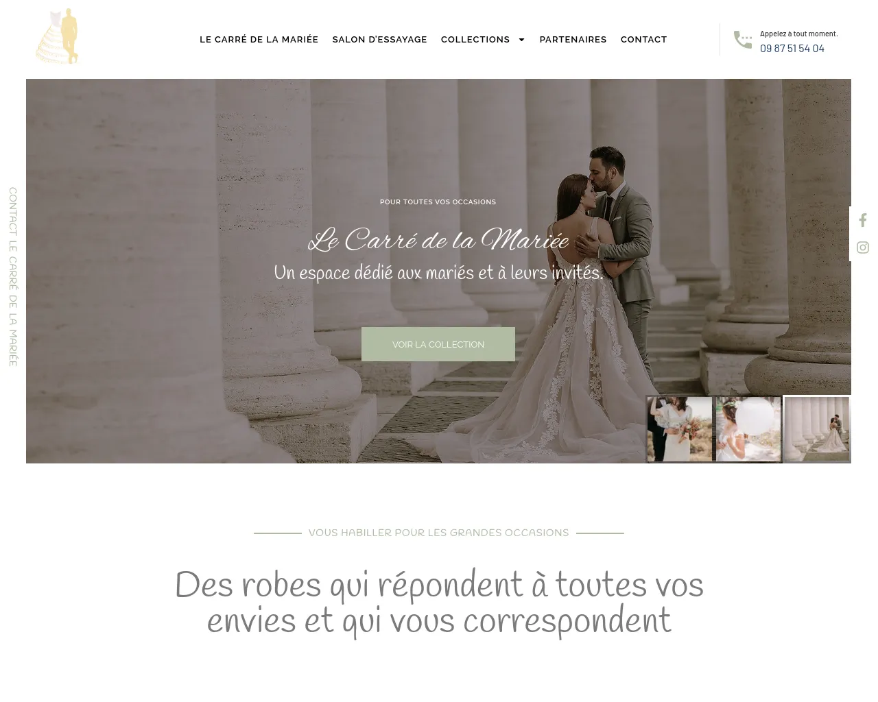 Screenshot of lecarredelamariee.com