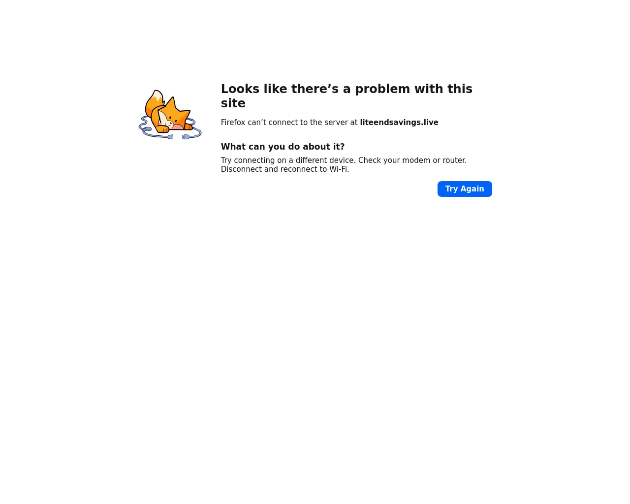 Screenshot of liteendsavings.live