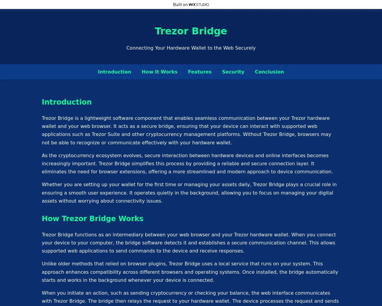 Screenshot of asset-bridge.wixstudio.com
