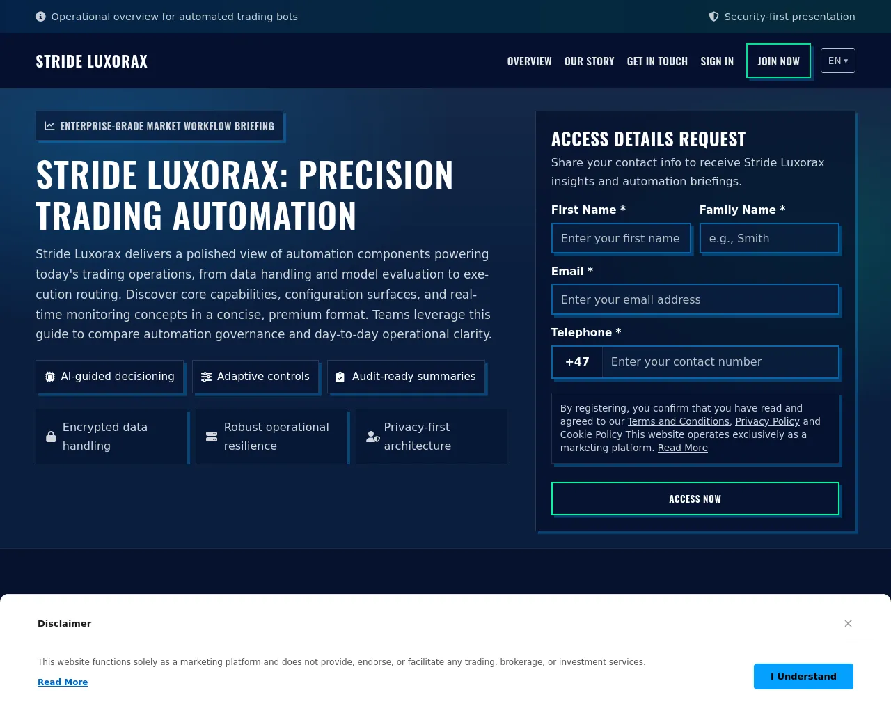 Screenshot of strideluxorax.digital