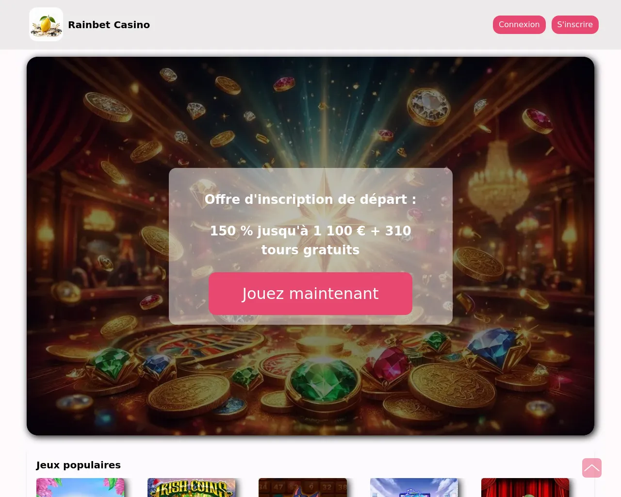 Screenshot of rainbet-fr.casino