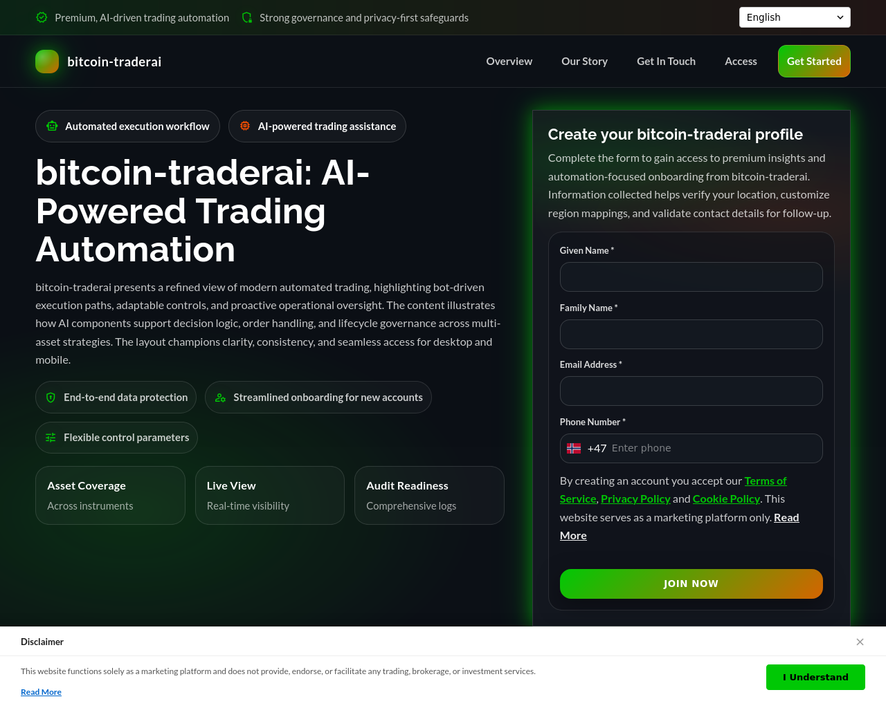 Screenshot of bitcoin-traderai.com