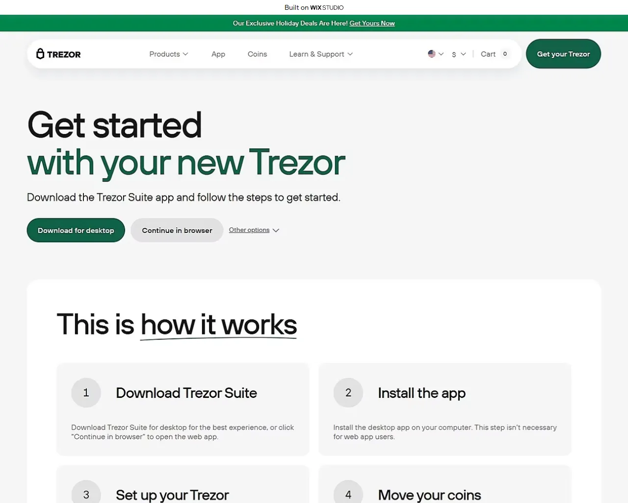 Screenshot of starting-trexor-io.wixstudio.com