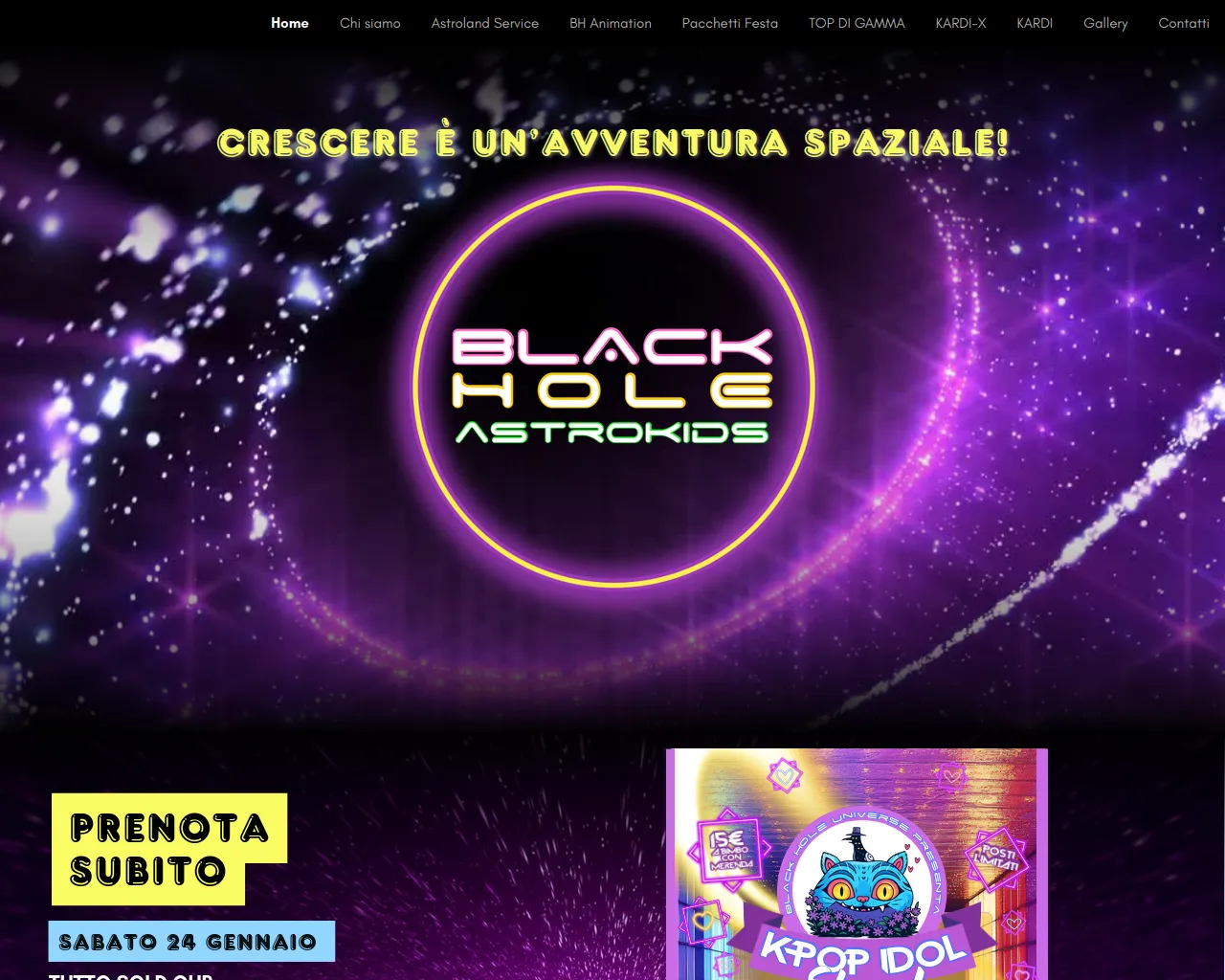 Screenshot of blackholeanimation.com