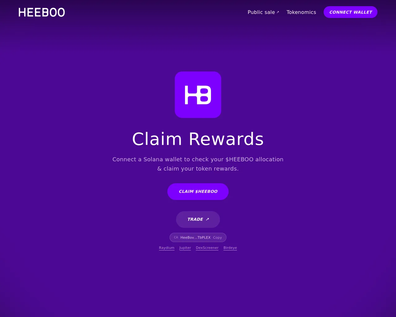 Screenshot of heeboo-allocation.info