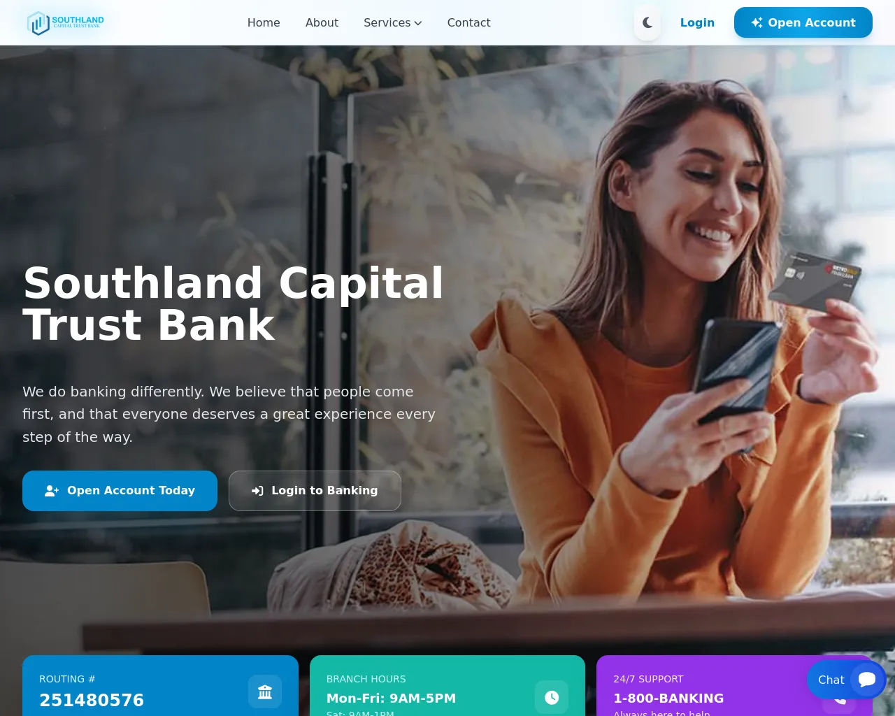 Screenshot of southlandctb.com