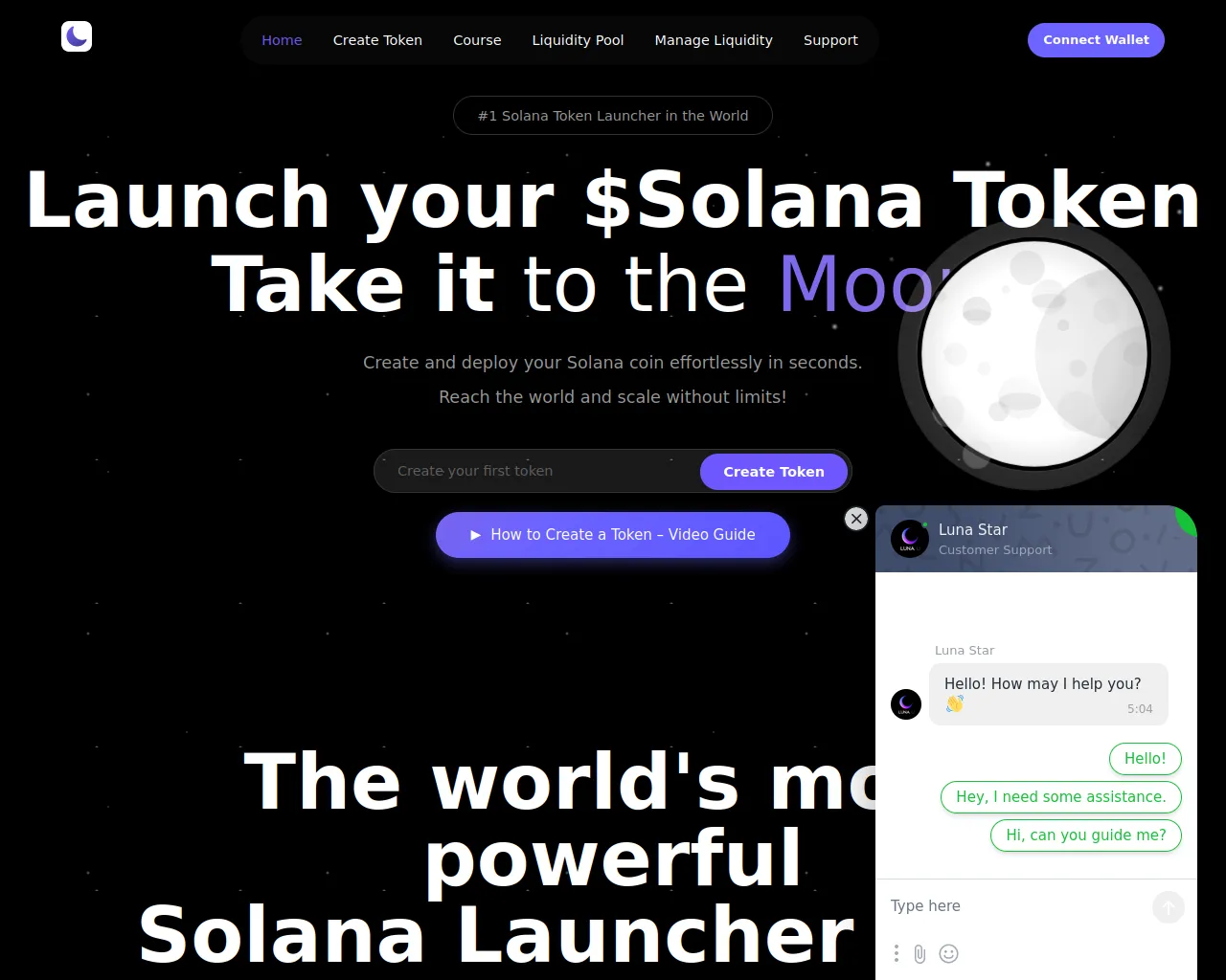 Screenshot of lunamemecoin.com