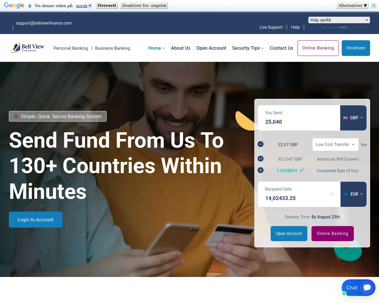 Screenshot of bellviewfinance.com