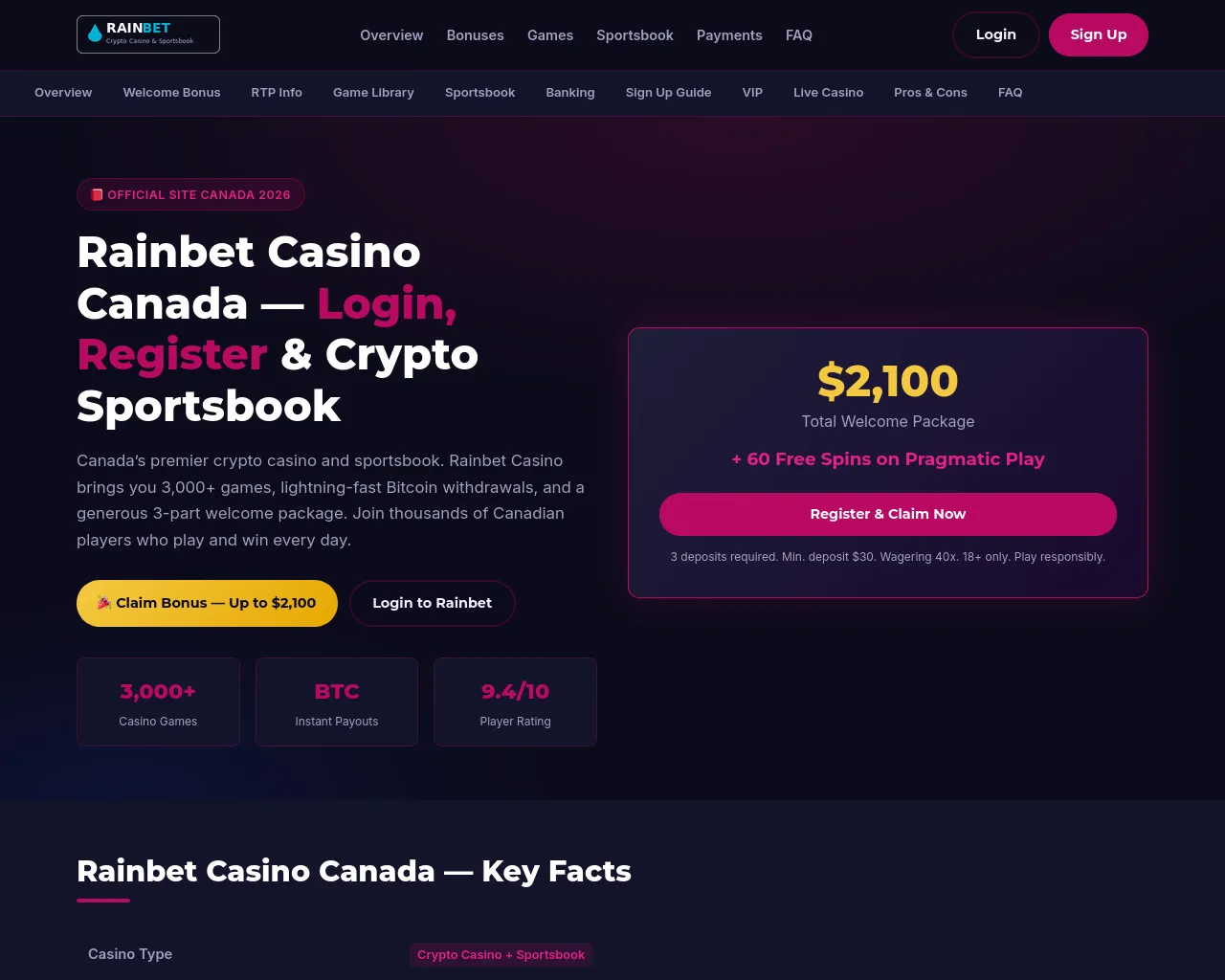 Screenshot of rainbet-site.org