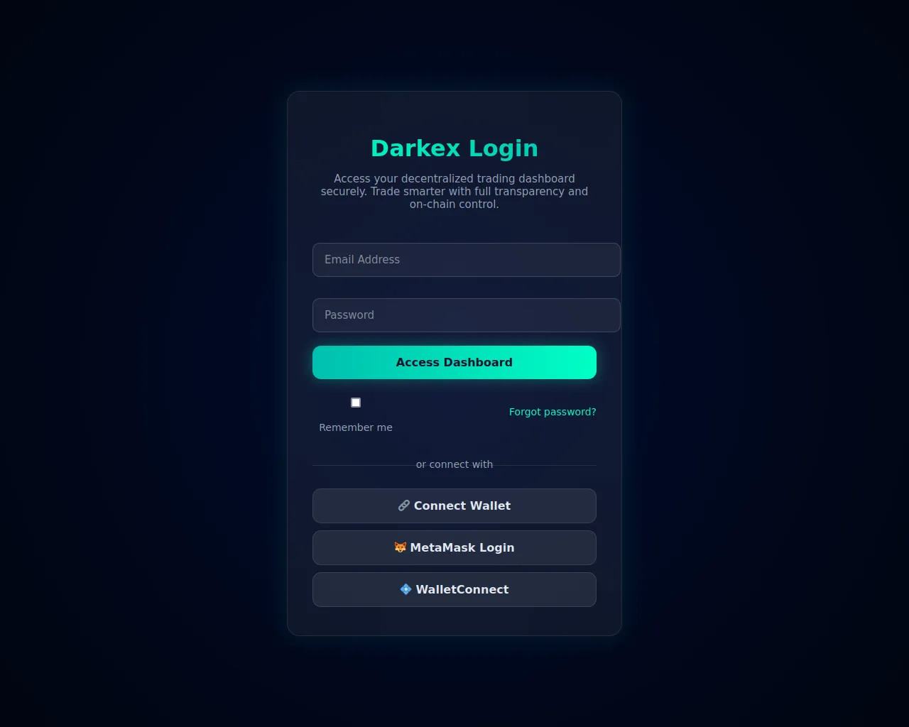 Screenshot of darkex-login-en-us.pages.dev