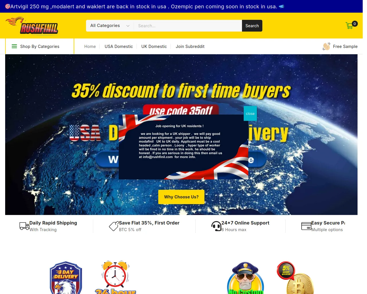 Screenshot of rushfinil.com