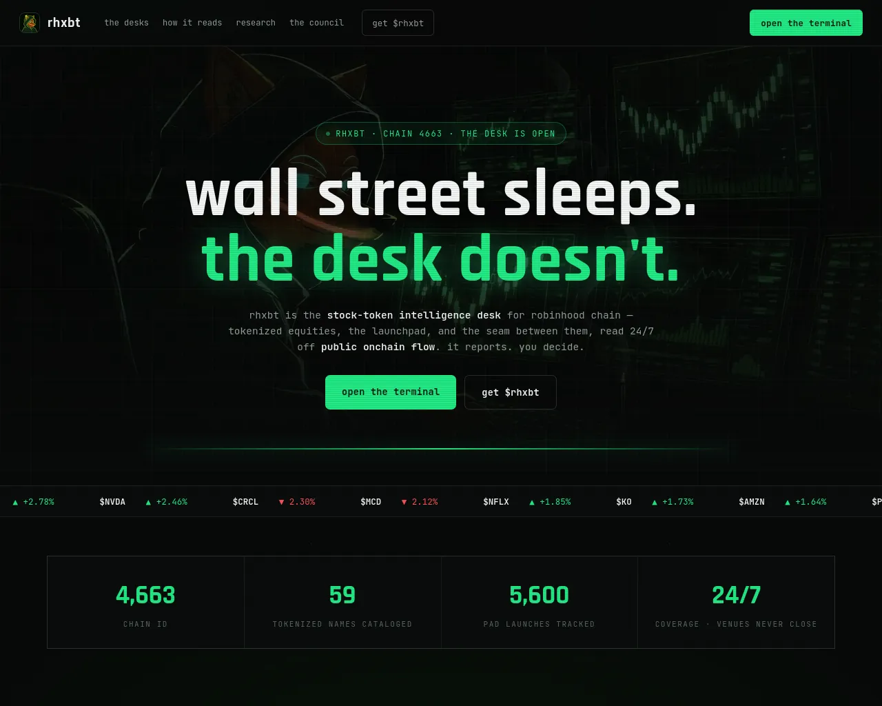 Screenshot of rhxbt.app