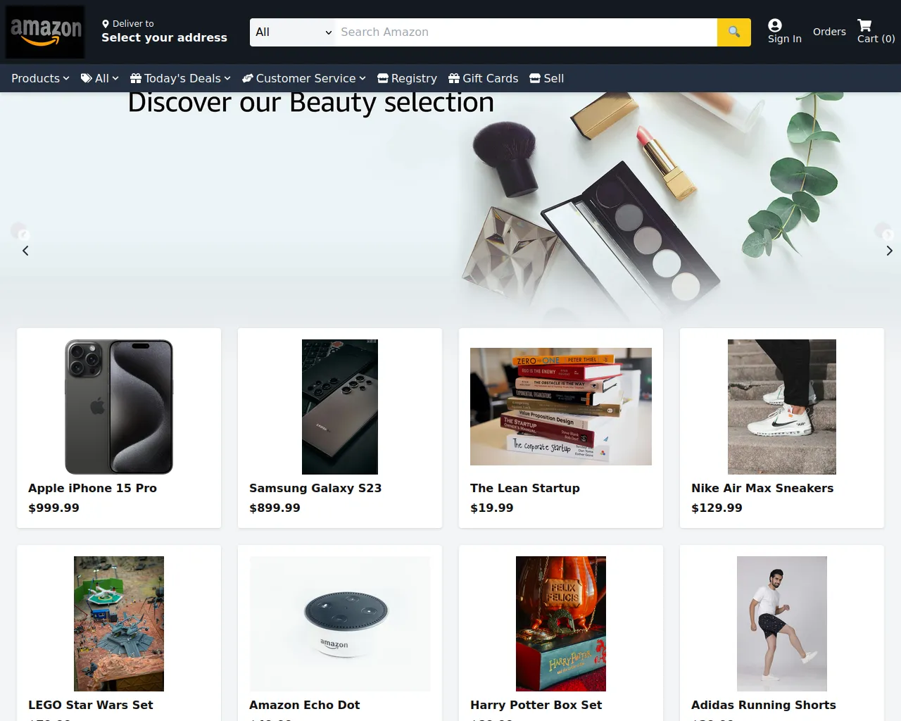 Screenshot of amazon-clone-pi-amber.vercel.app