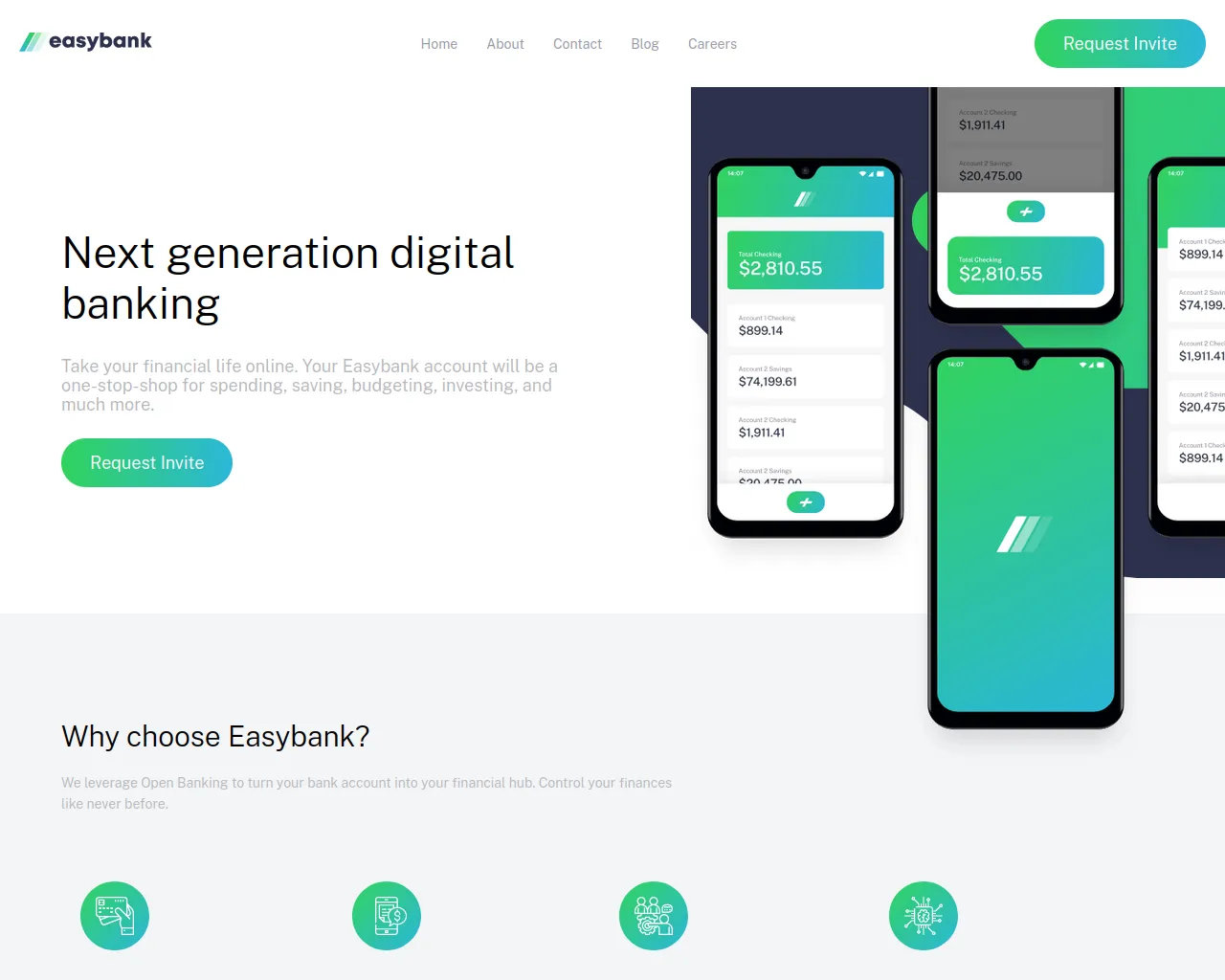 Screenshot of easybank-sand.vercel.app