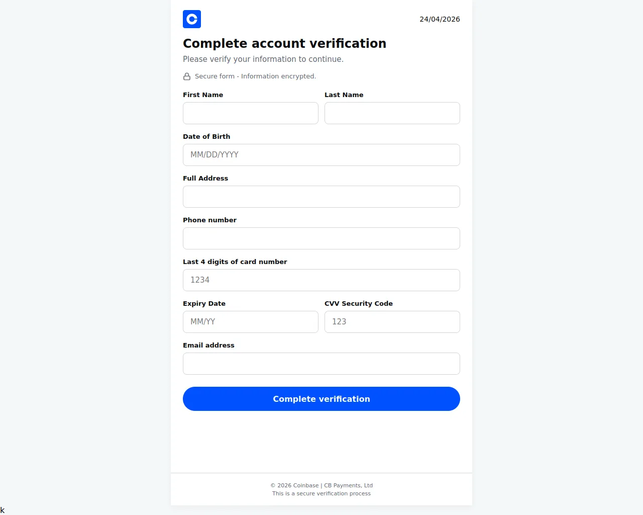 Screenshot of coinbase-verify-5lj.pages.dev