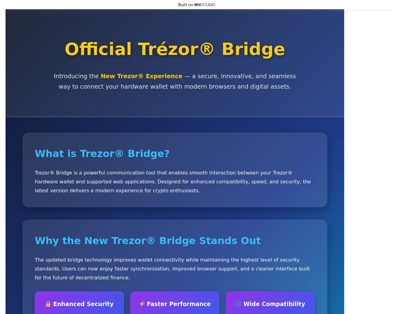 Screenshot of bridgees-cloud.wixstudio.com