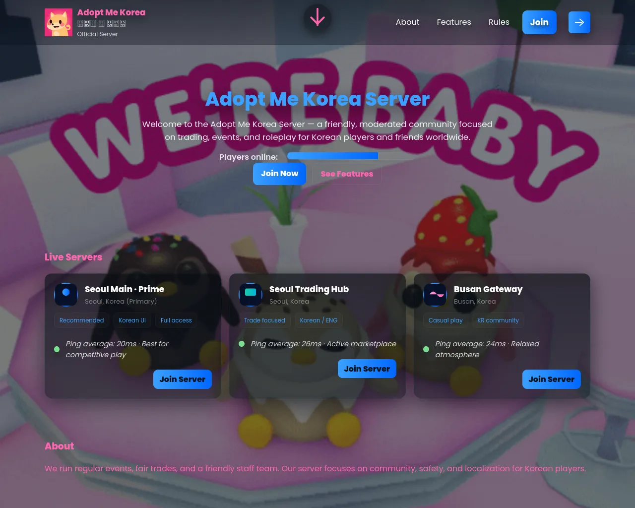Screenshot of adoptmekorea.online