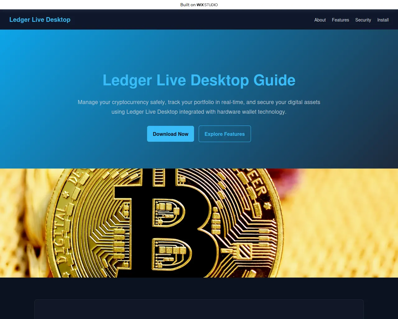 Screenshot of begin-desktop-live.wixstudio.com