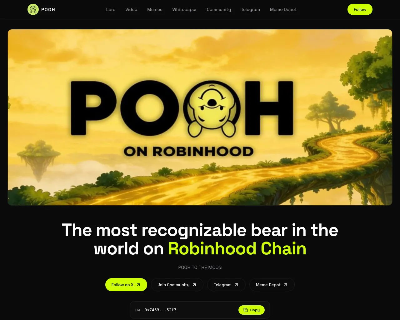 Screenshot of poohrobinhood.com