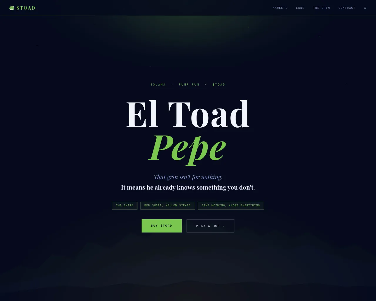 Screenshot of eltoadpepe.xyz