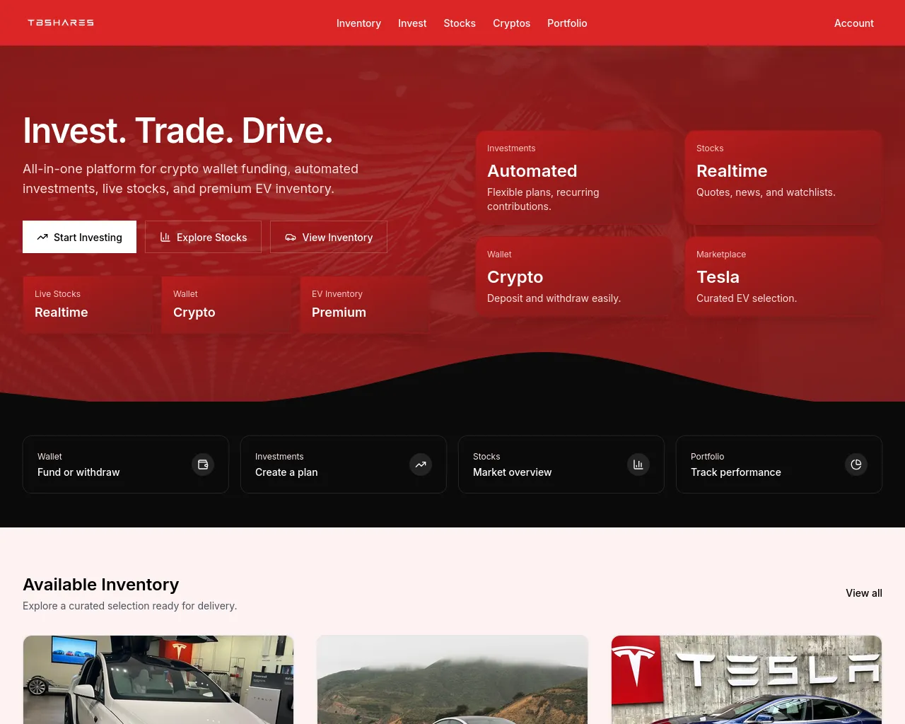 Screenshot of tbshares.net