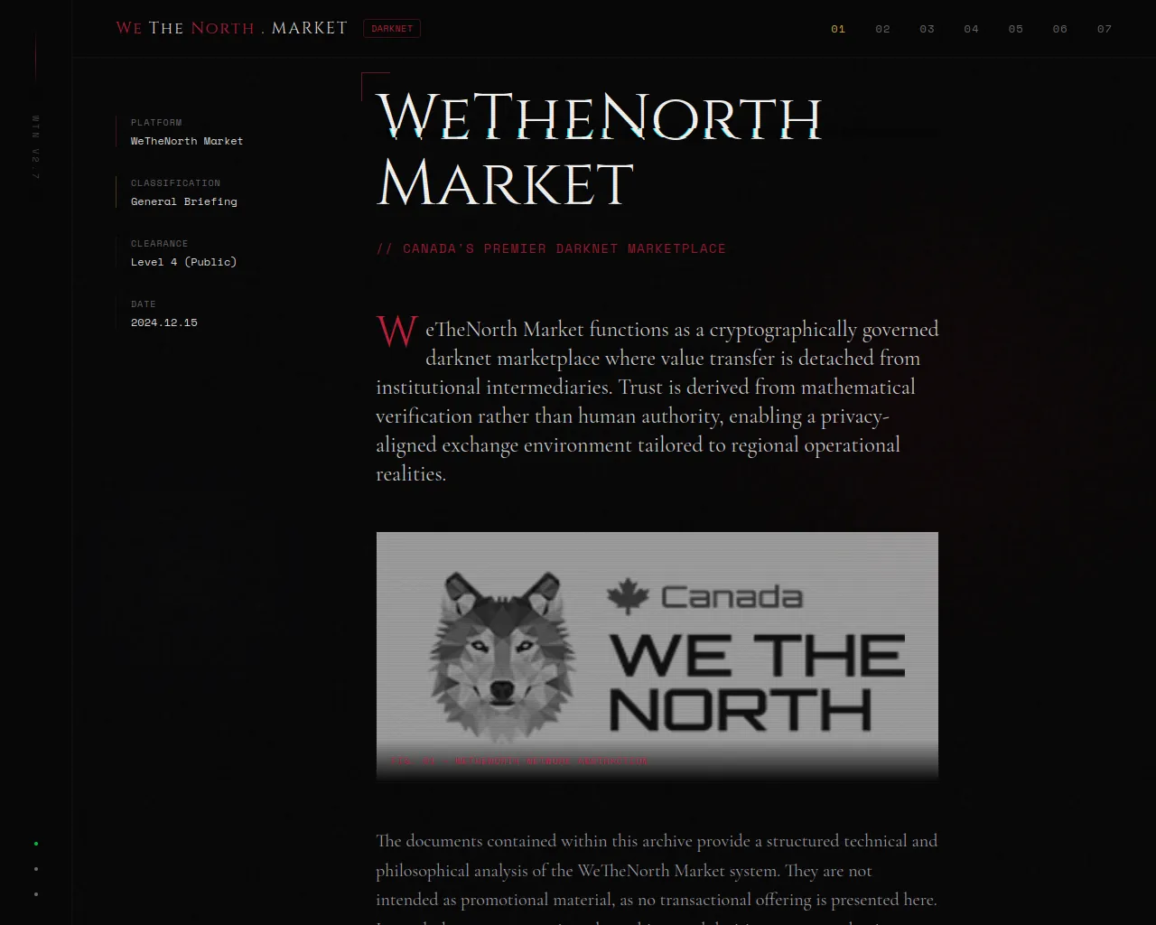 Screenshot of dark-wethenorth.info