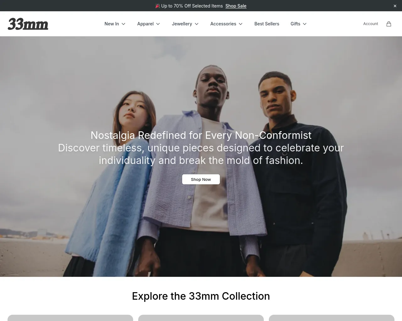Screenshot of 33mmfashion.shop