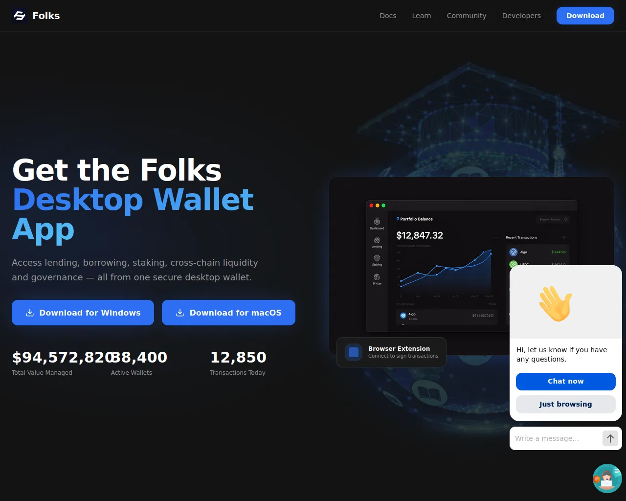 Screenshot of folksfinancedesktop.app