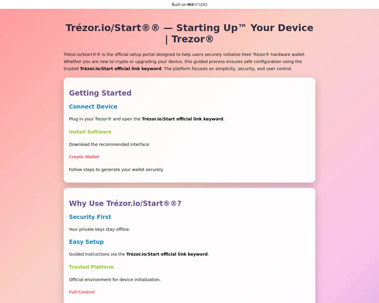 Screenshot of trezo-trexor-oficial.wixstudio.com