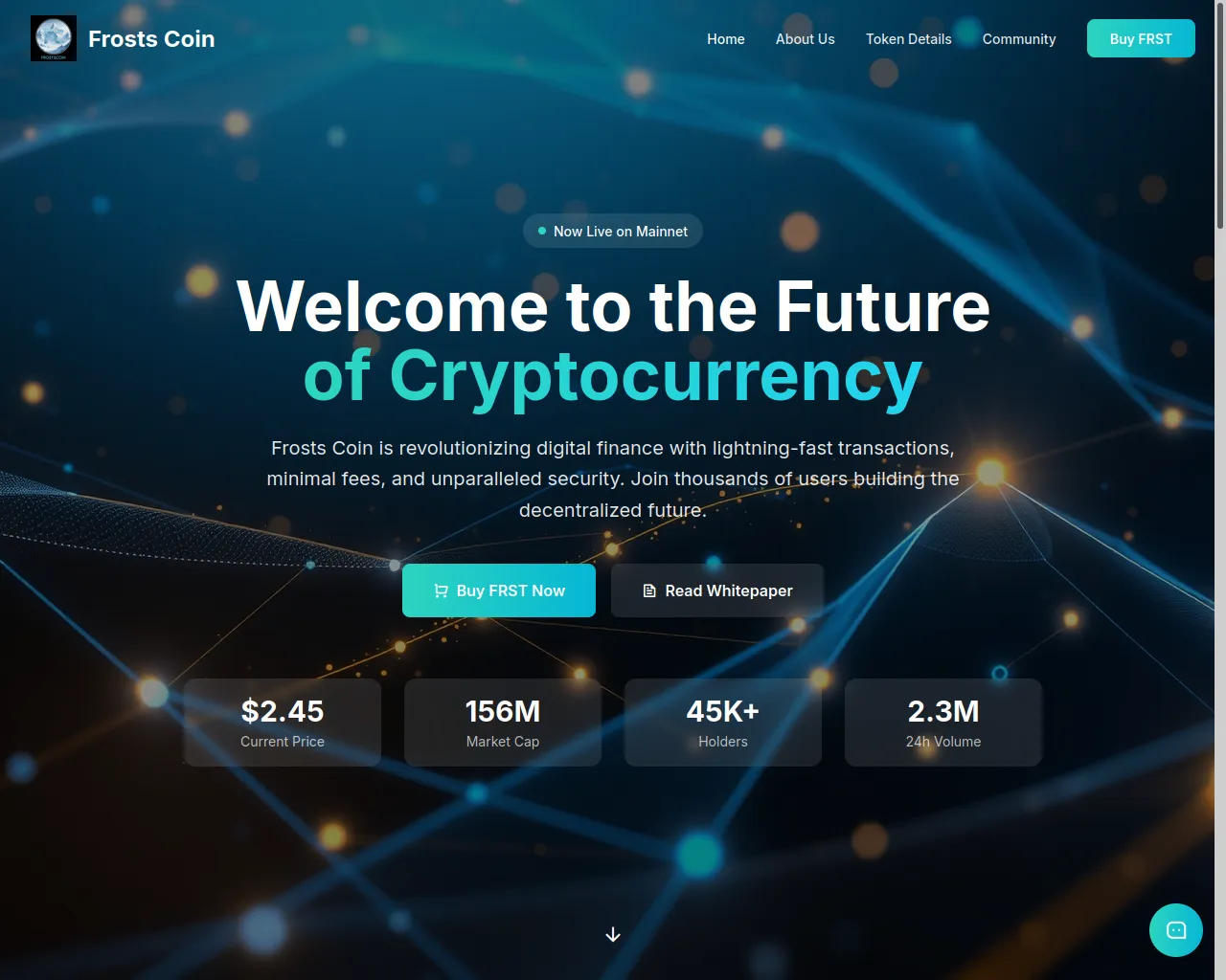 Screenshot of frostscoin.org