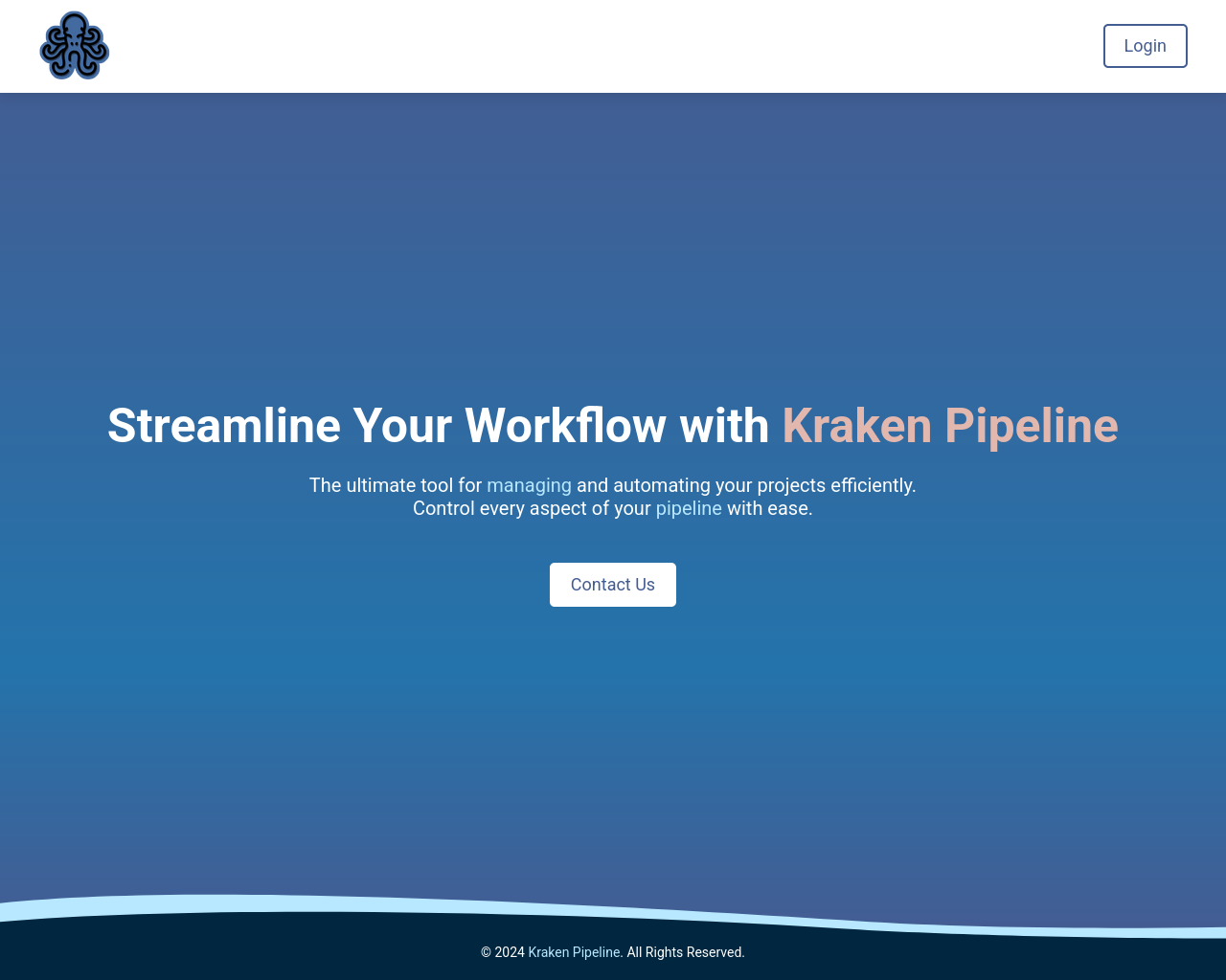 Screenshot von krakenpipeline.com