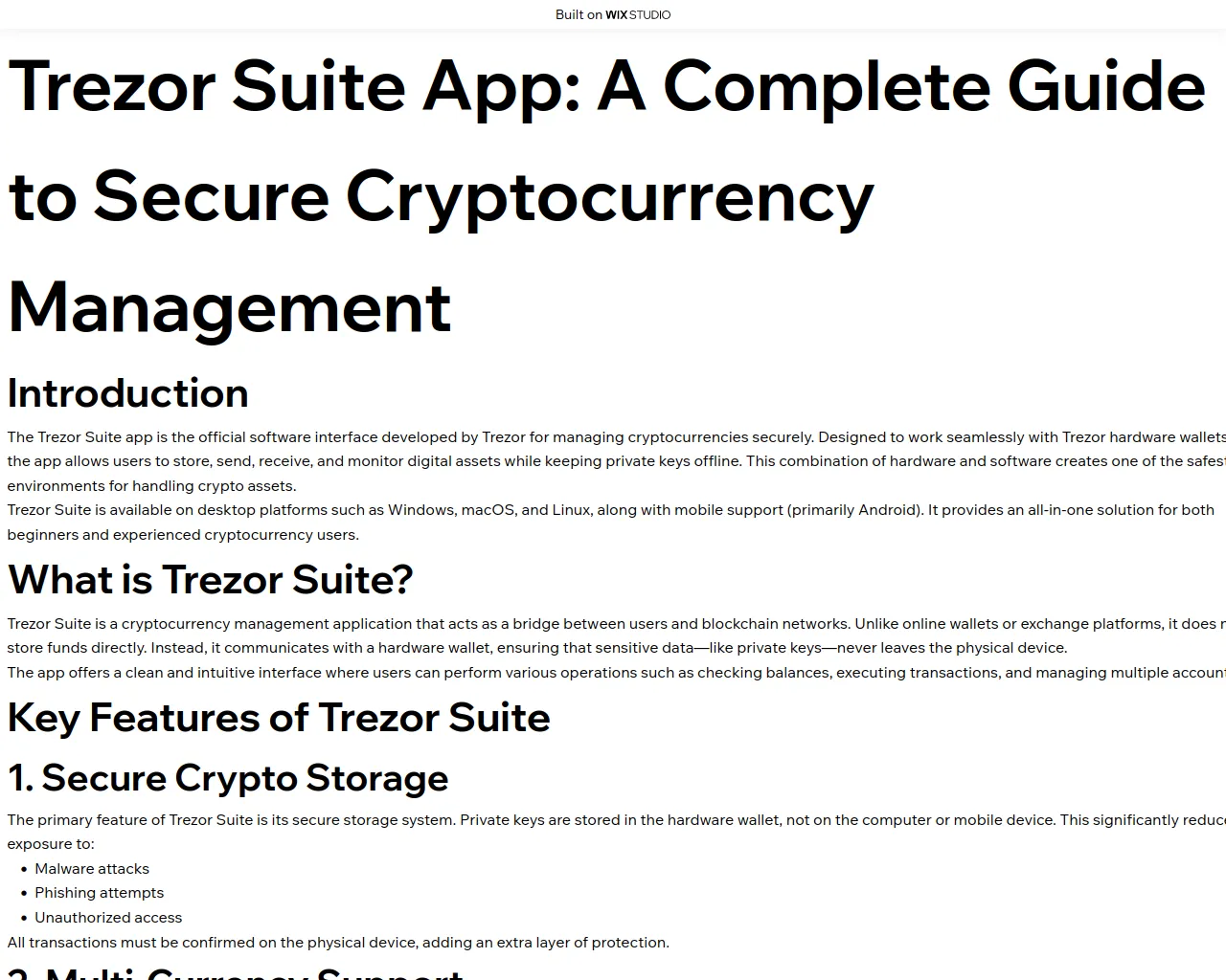 Screenshot of trezsuit-home.wixstudio.com
