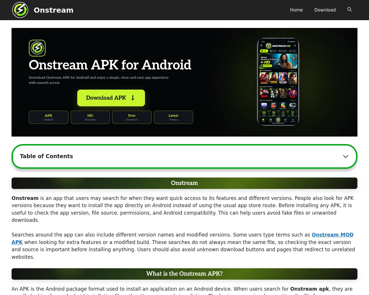 Screenshot of onstrem-hd.org
