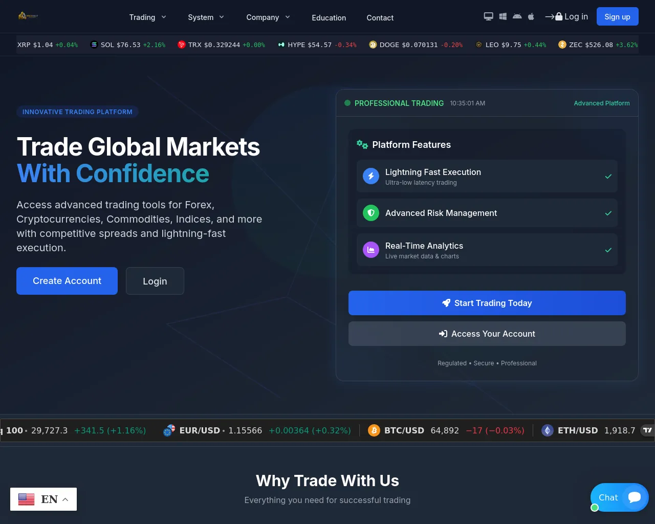 Screenshot of brickvaultmarkets.live