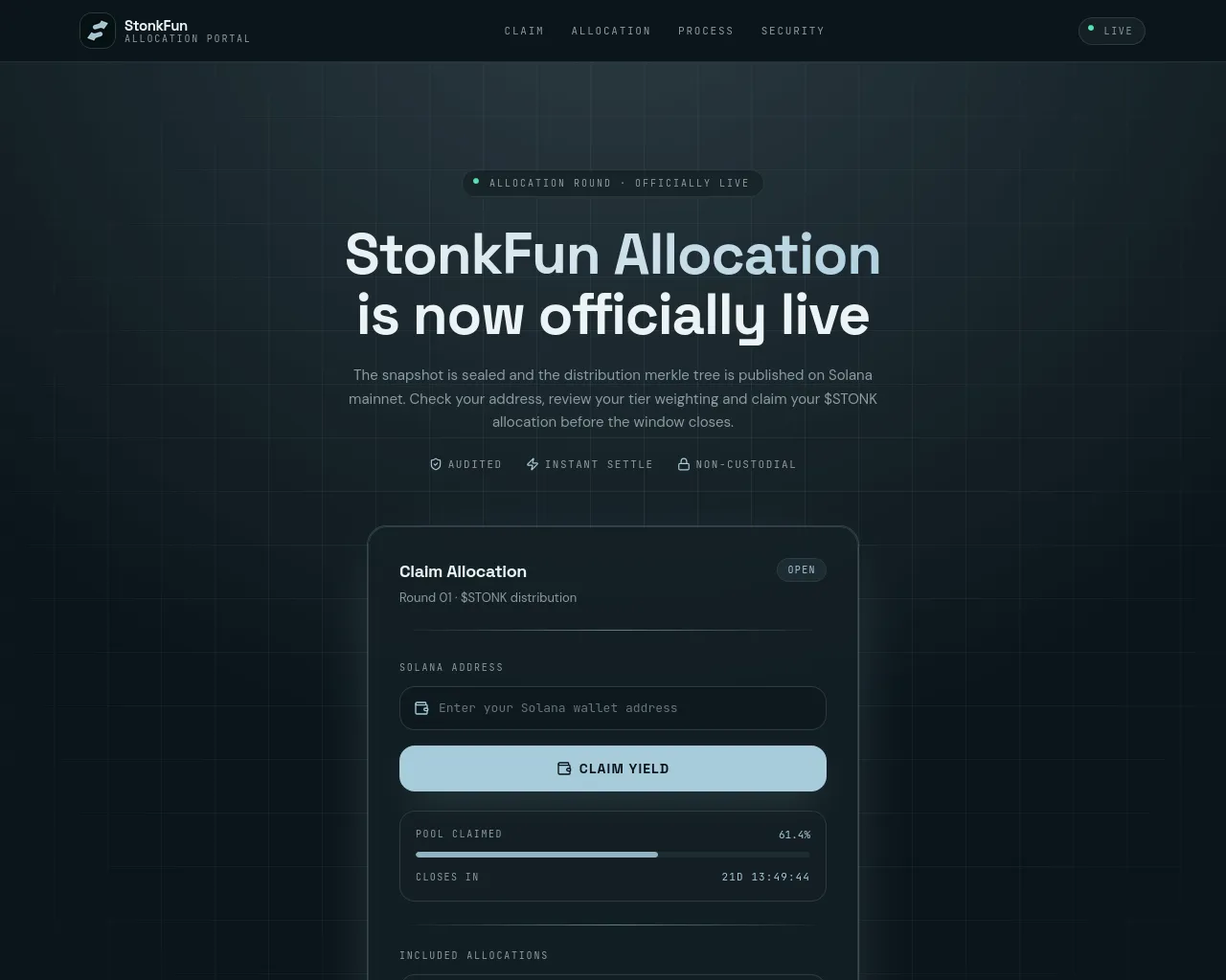Screenshot of stonkfunlab.com