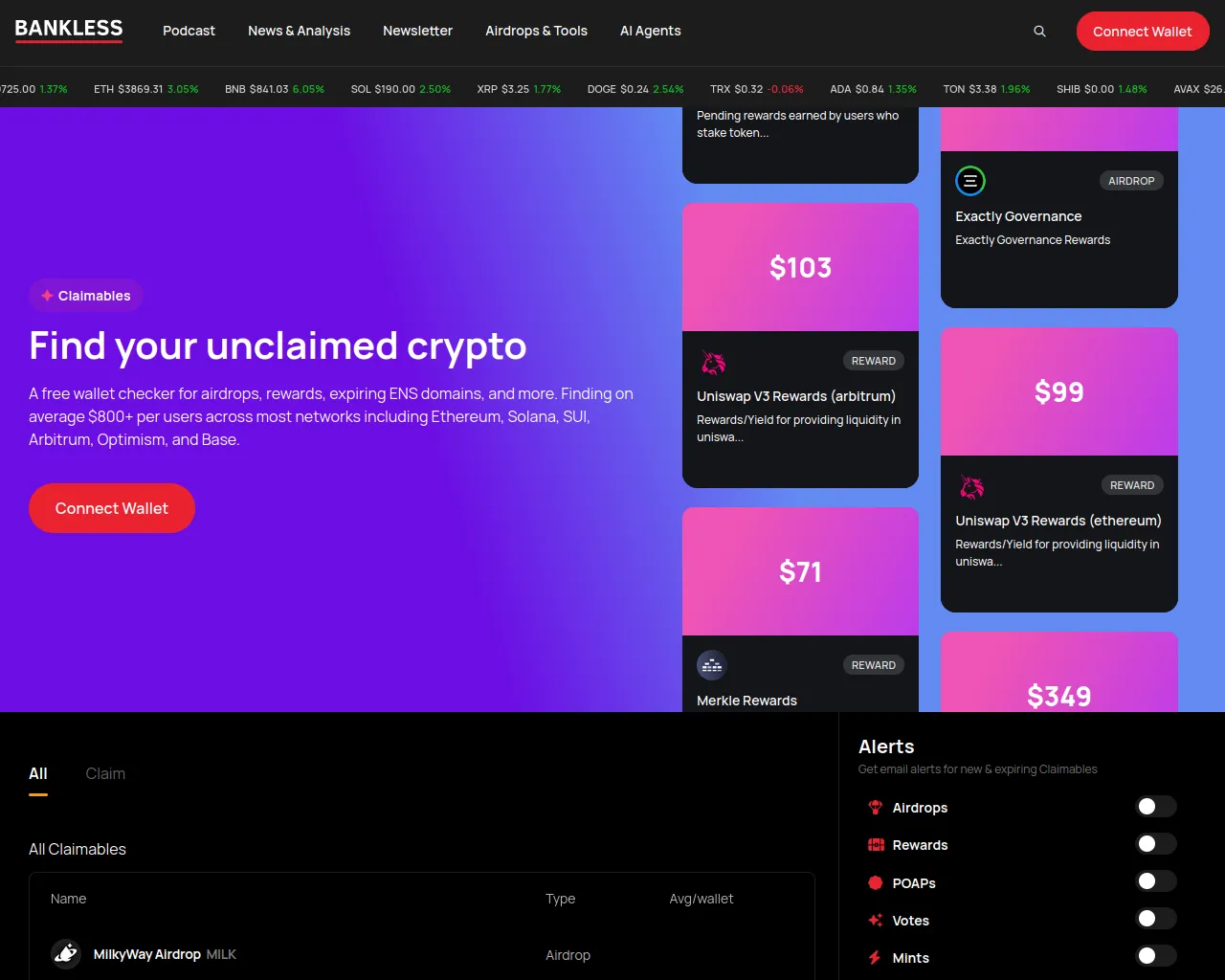 Screenshot of bankless-hub.com