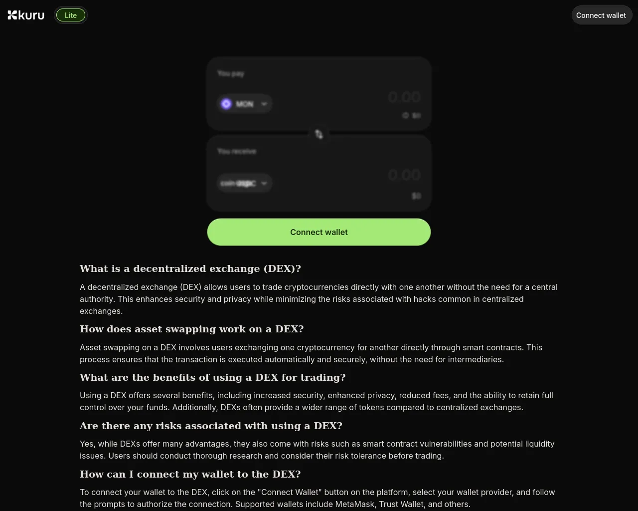 Screenshot of kurudex.xyz
