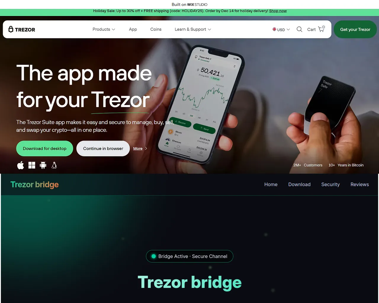 Screenshot of console-bridges.wixstudio.com