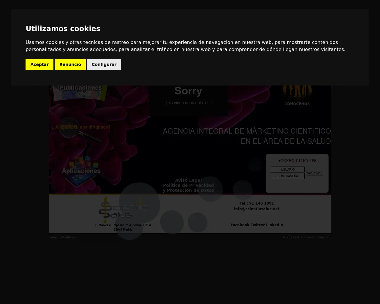 Screenshot of scientiasalus.net