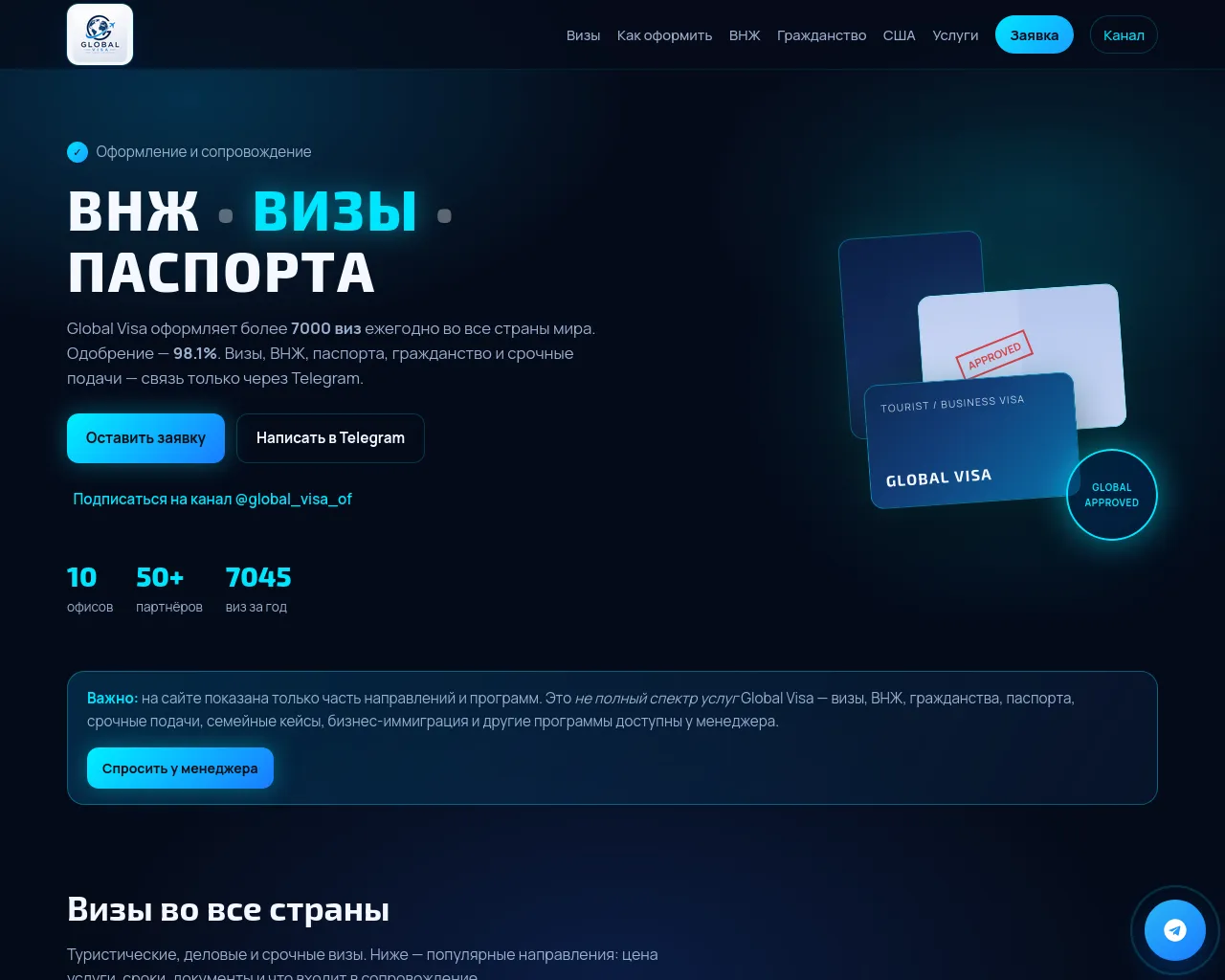 Screenshot of global-visa.live