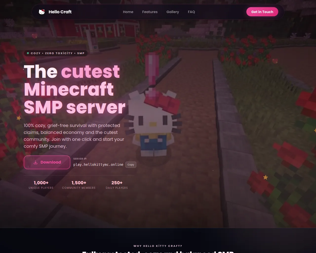 Screenshot of hellokittymc.online