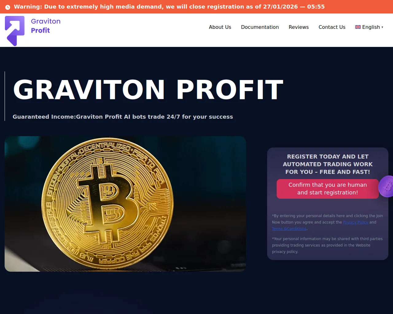 Screenshot of graviton-profit.com
