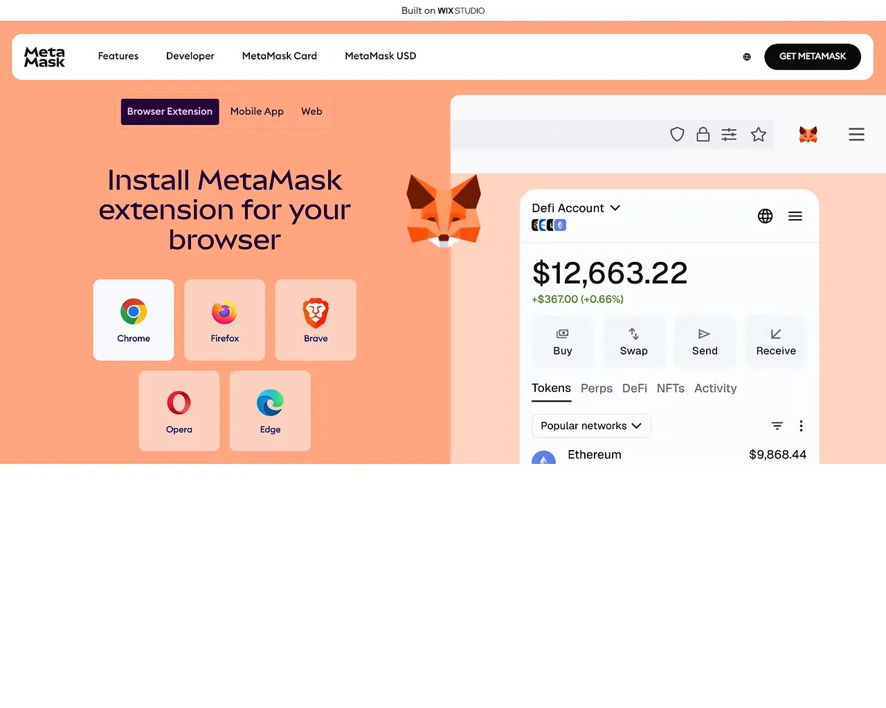 Screenshot of metamaskcdn.wixstudio.com
