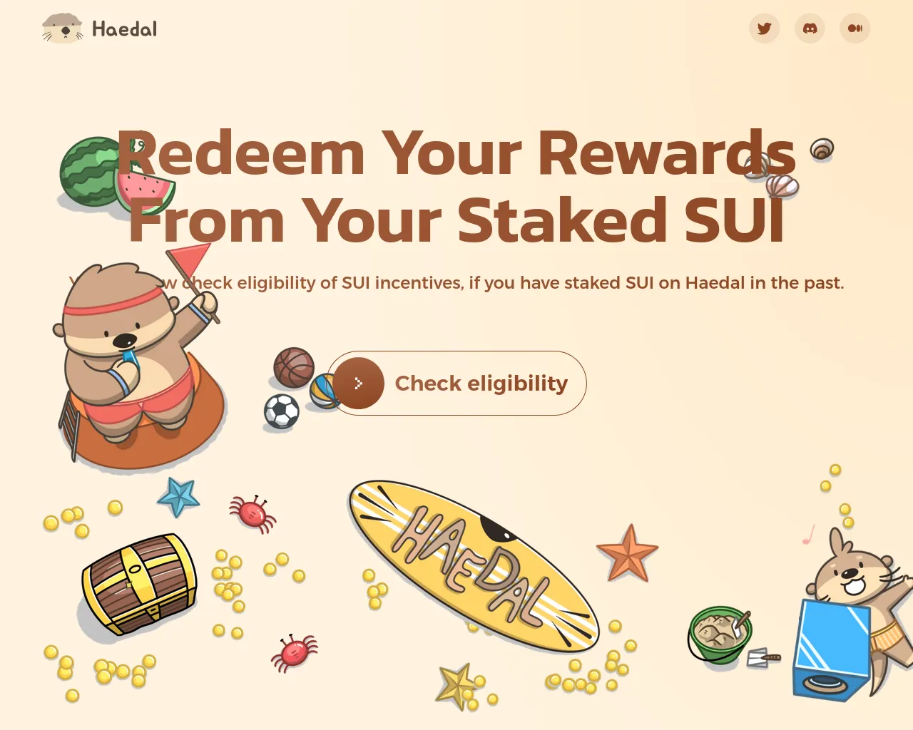 Screenshot of reward-haedal.xyz