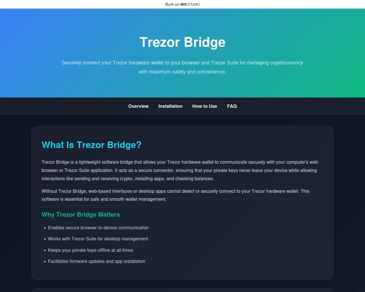 Screenshot of homepage-trexor.wixstudio.com