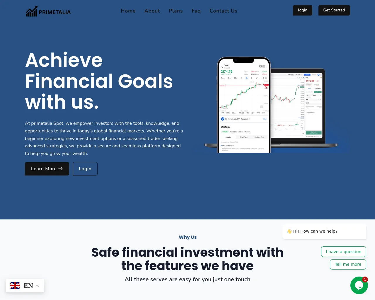Screenshot of primetalia.com