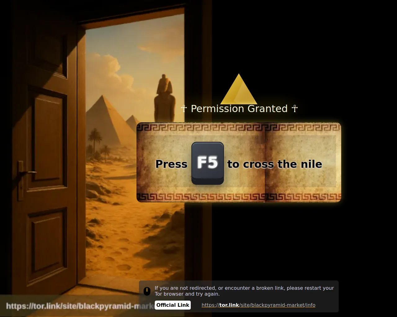 Screenshot of blackpykv66cybipwjxdo6c6mvk3uxfih736ljmzeultufyx5y8fohyd.top