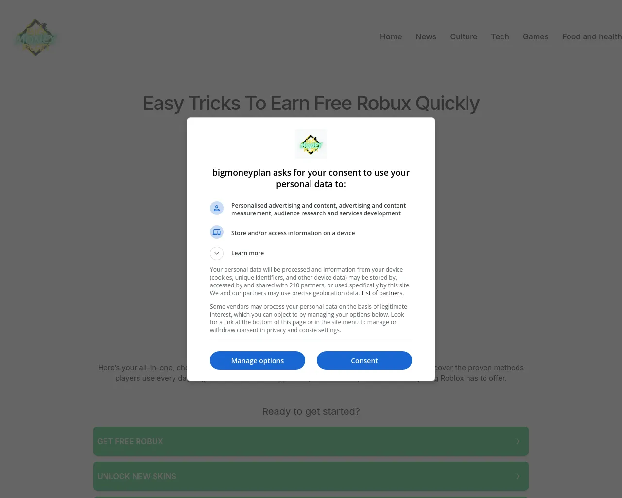 Screenshot of bigmoneyplan.com