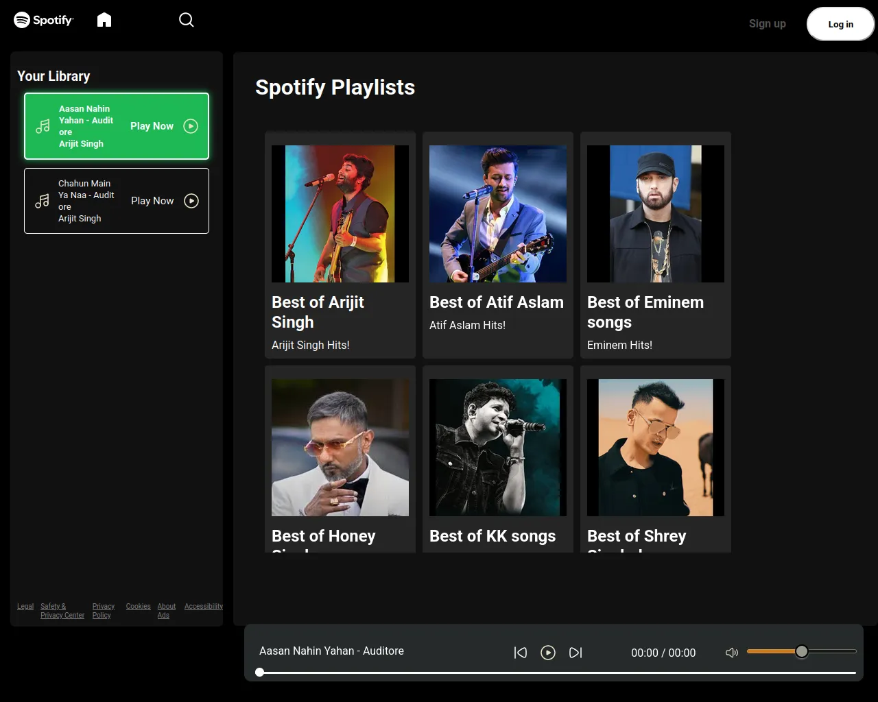 Screenshot of spotifysm.netlify.app